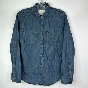 Abercrombie & Fitch Denim Button Up Shirt Size Small
